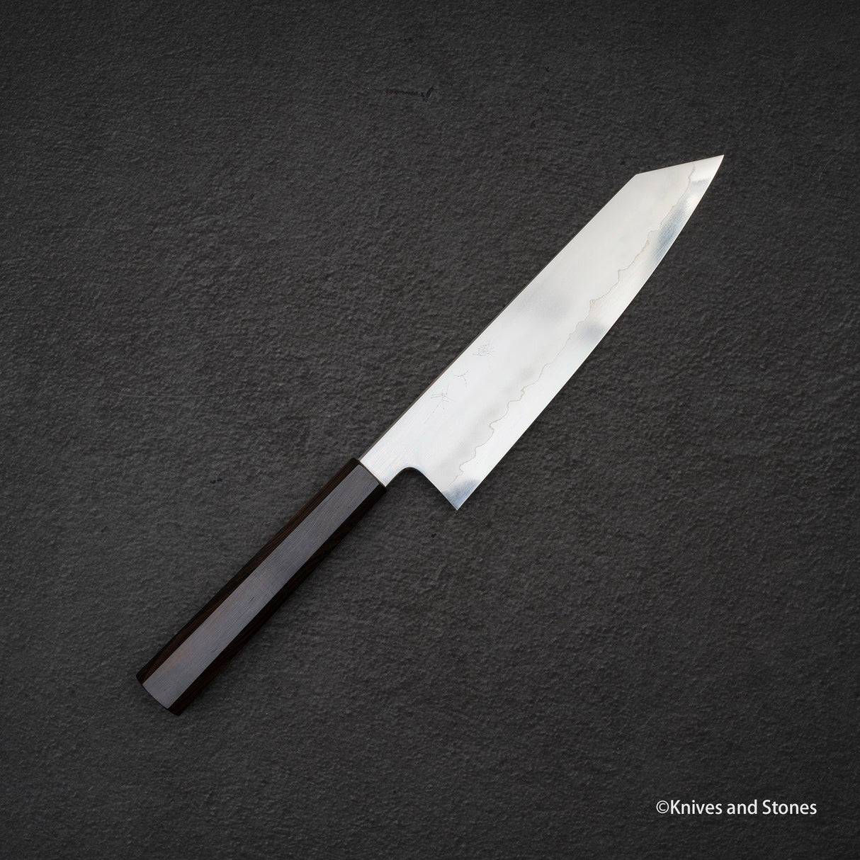 Tetsujin Ginsan Ukiba K-tip Gyuto 210mm 烏木手柄