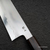 Tetsujin Ginsan Ukiba K-tip Gyuto 210mm 烏木手柄