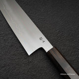 Tetsujin Ginsan Ukiba K-tip Gyuto 210mm 烏木手柄