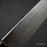 Tetsujin Ginsan Ukiba K-tip Gyuto 210mm 烏木手柄