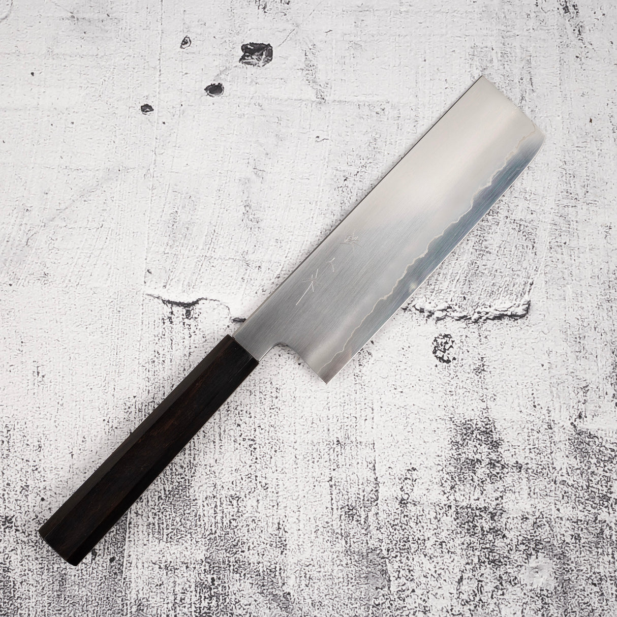 Tetsujin Ginsan Ukiba K-tip Gyuto 210mm 烏木手柄