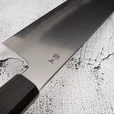 Tetsujin Ginsan Ukiba K-tip Gyuto 210mm 烏木手柄
