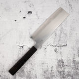 Tetsujin Ginsan Ukiba K-tip Gyuto 210mm 烏木手柄