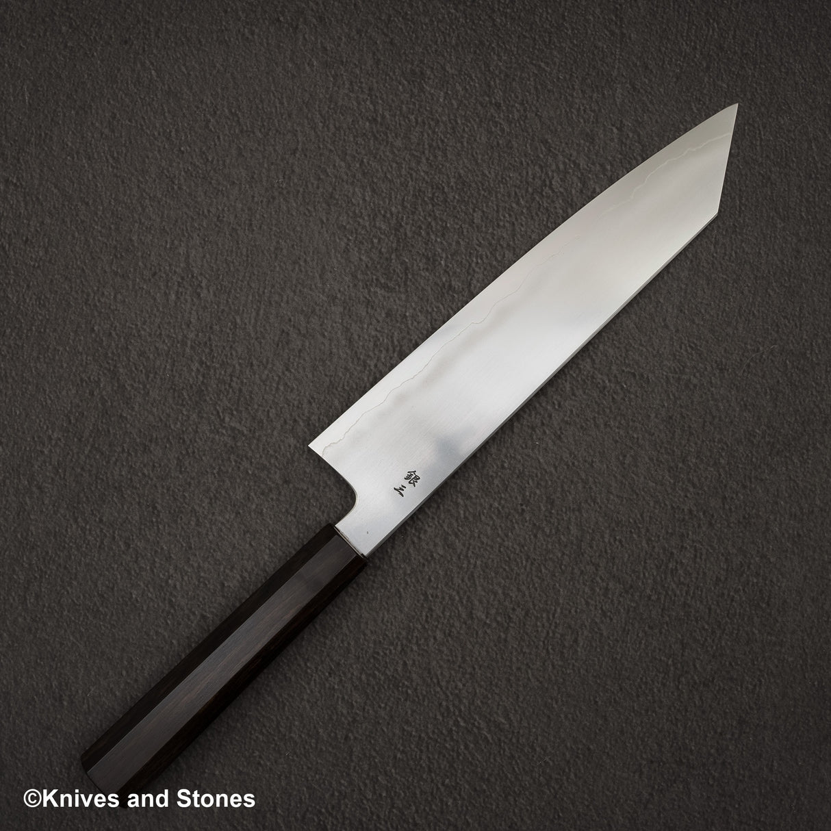 Tetsujin Ginsan Ukiba K-tip Gyuto 240mm 烏木手柄