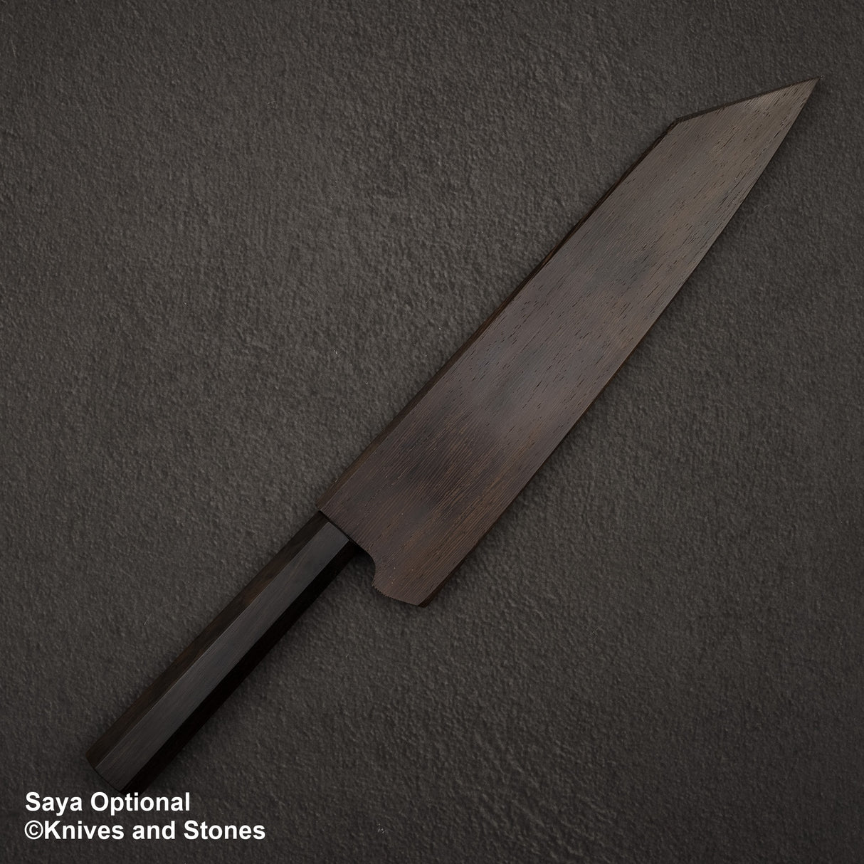 Tetsujin Ginsan Ukiba K-tip Gyuto 240mm 烏木手柄