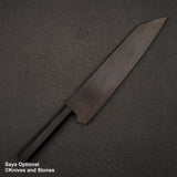 Tetsujin Ginsan Ukiba K-tip Gyuto 240mm 烏木手柄