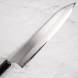 Tsunehisa White 1 不銹鋼包覆 Kasumi Gyuto 240 毫米黑檀木手柄