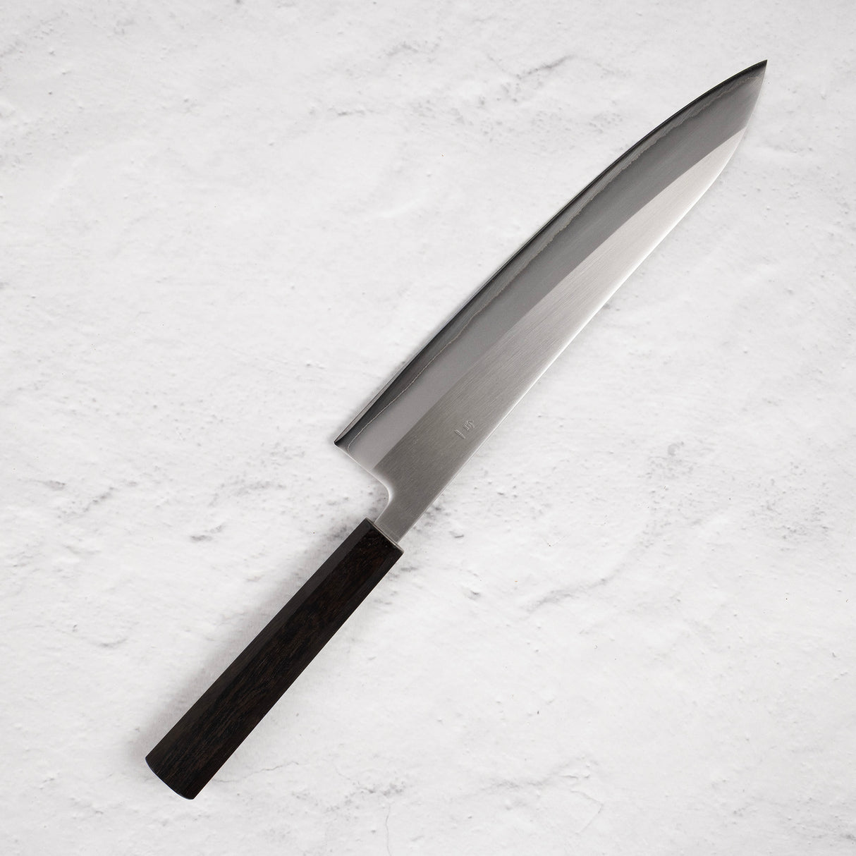 Tsunehisa White 1 不銹鋼包覆 Kasumi Gyuto 240 毫米黑檀木手柄