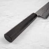 Tsunehisa White 1 不銹鋼包覆 Tsuchime Gyuto 240 毫米黑檀木手柄