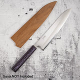 Tsunehisa White 1 不銹鋼包覆 Kasumi Gyuto 240 毫米黑檀木手柄