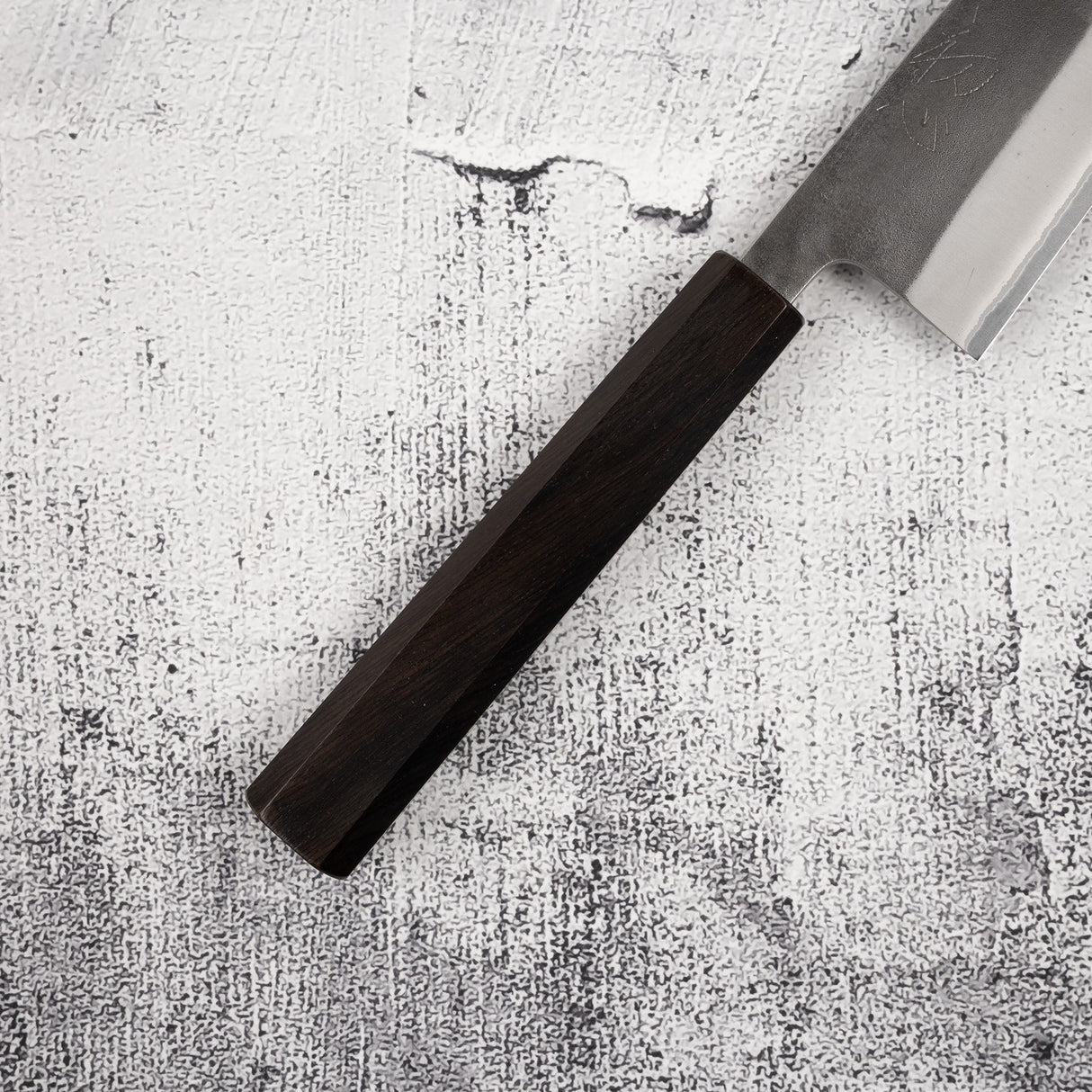 Hatsukokoro x Yoshikane White 2 Nashiji Gyuto 210mm 不鏽鋼包覆黑檀木手柄