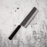 Yoshikane White 2 Nashiji 不鏽鋼包覆 Nakiri 165mm 黑檀木手柄