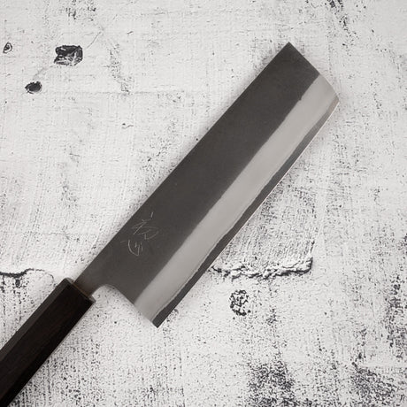 Yoshikane White 2 Nashiji 不鏽鋼包覆 Nakiri 165mm 黑檀木手柄