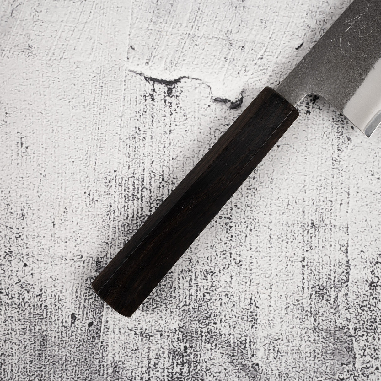 Hatsukokoro x Yoshikane White 2 Nashiji Santoku 170mm 不鏽鋼包覆烏木