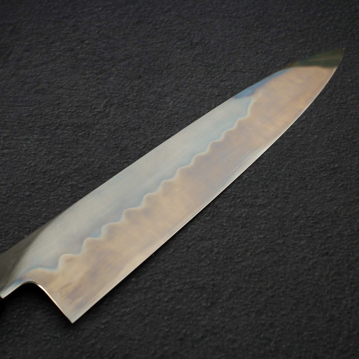 極品：池田美和白鋼一號水本燒返切付牛刀 240mm 黑檀木套組