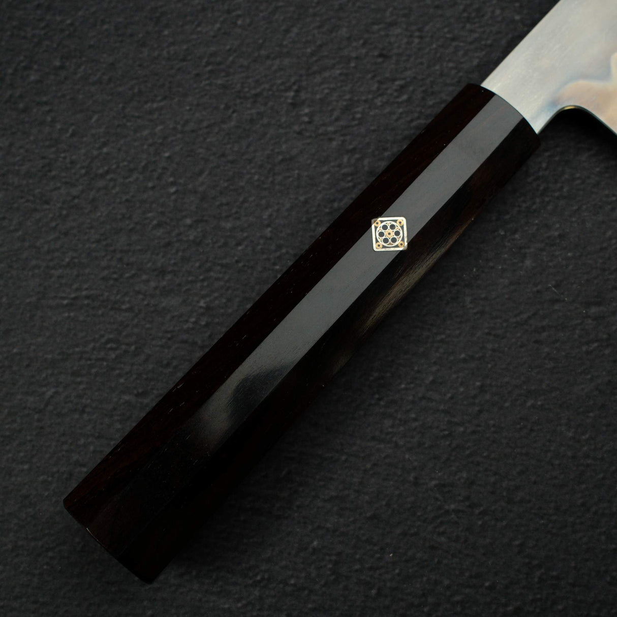 極品：池田美和白鋼一號水本燒返切付牛刀 240mm 黑檀木套組