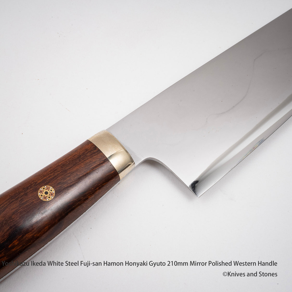 Yoshikazu Ikeda (池田美和) Honyaki Mt. Fuji Hamon 西洋牛刀 210mm 鐵木手柄