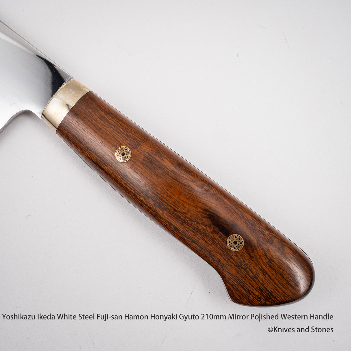 Yoshikazu Ikeda (池田美和) Honyaki Mt. Fuji Hamon 西洋牛刀 210mm 鐵木手柄