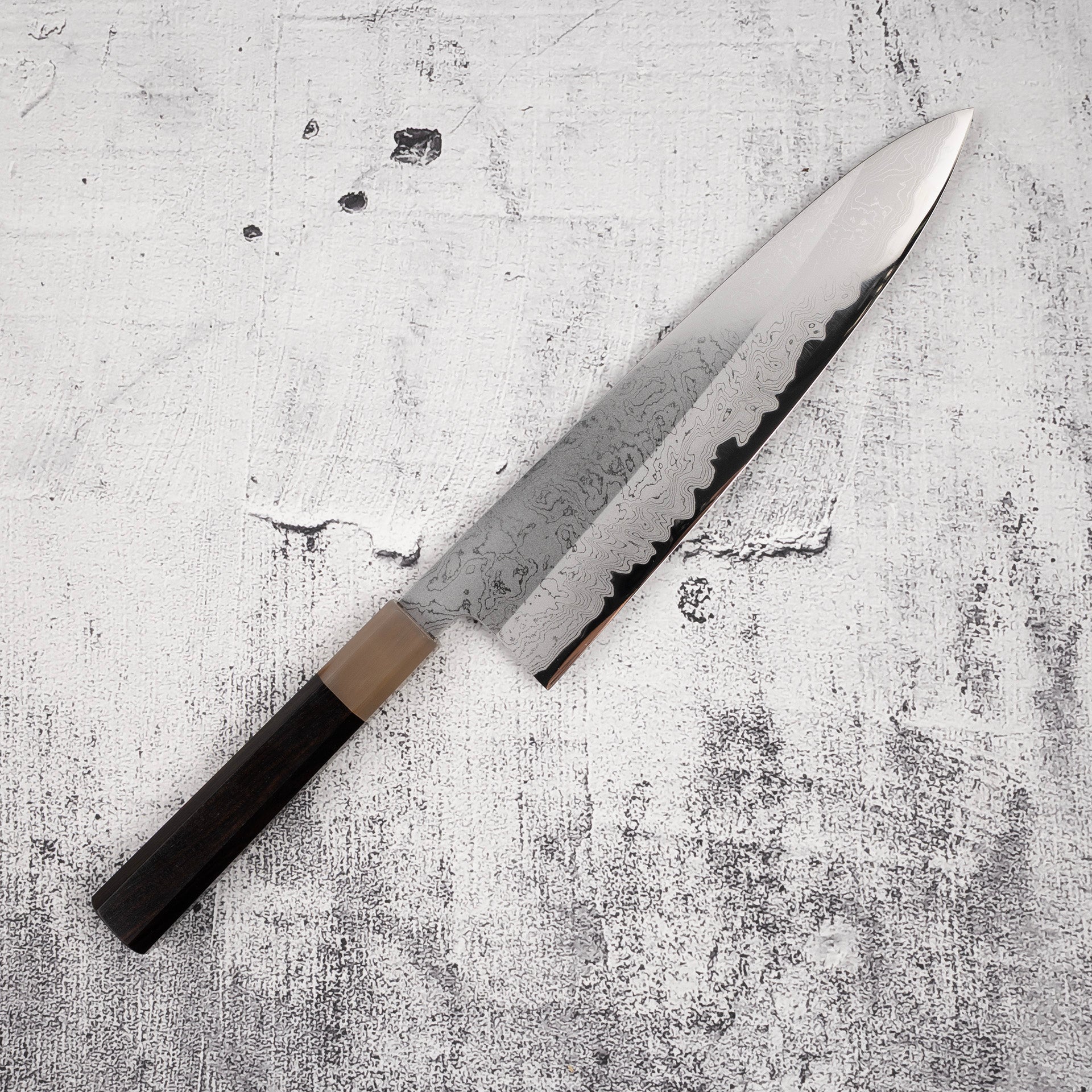 田中義一白一大馬士革牛刀240mm – Knives and Stones