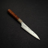 黑﨑打刃物 Raijin VG-10W 小刀 130mm, with Knives and Stones 岩刃社 花梨瘤 Handle