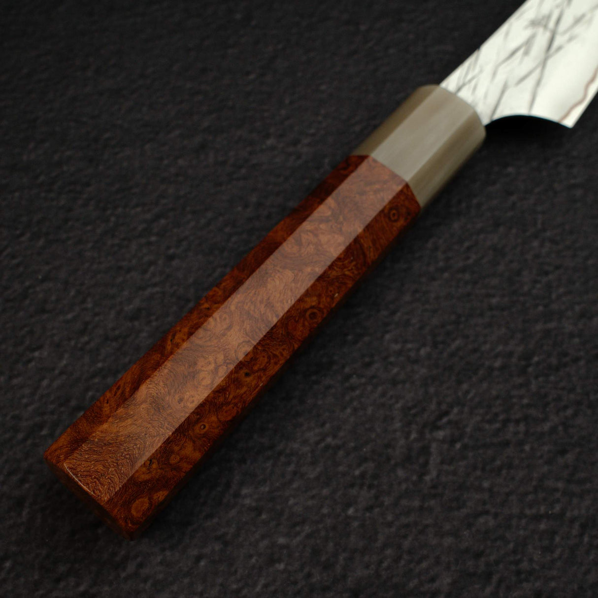 黑﨑打刃物 Raijin VG-10W 小刀 130mm, with Knives and Stones 岩刃社 花梨瘤 Handle