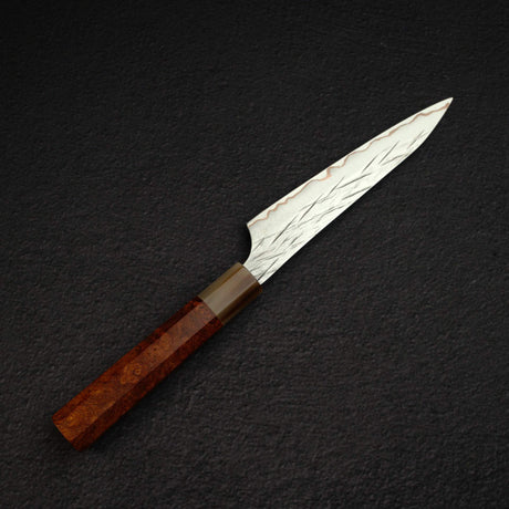 黑﨑打刃物 Raijin VG-10W 小刀 130mm, with Knives and Stones 岩刃社 花梨瘤 Handle