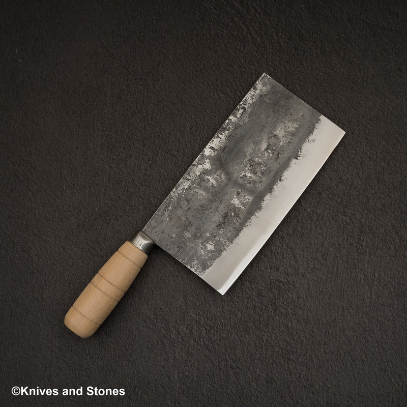 Hatsukokoro Sentan White 2 Stainless Clad Kurouchi Chinese Cleaver 195mm
