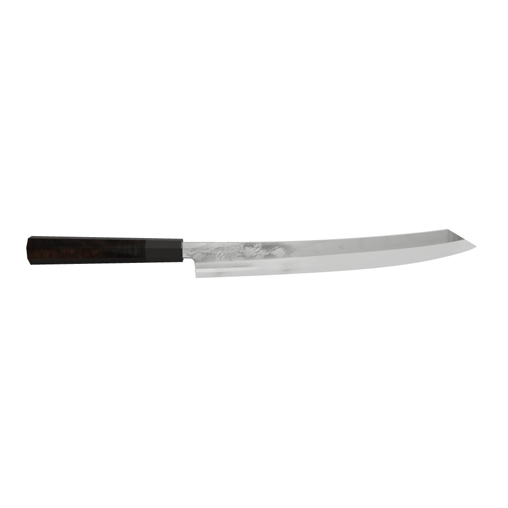 初心 x Shimizu 銀三鋼 大馬士革 切付柳刃 270mm 3D 模型