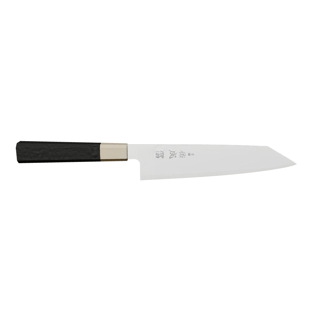 佑成 ZDP-189 髮絲紋 切付牛刀 210mm 黑檀木柄 搭配淺色牛角／大理石紋柄箍 3D 模型