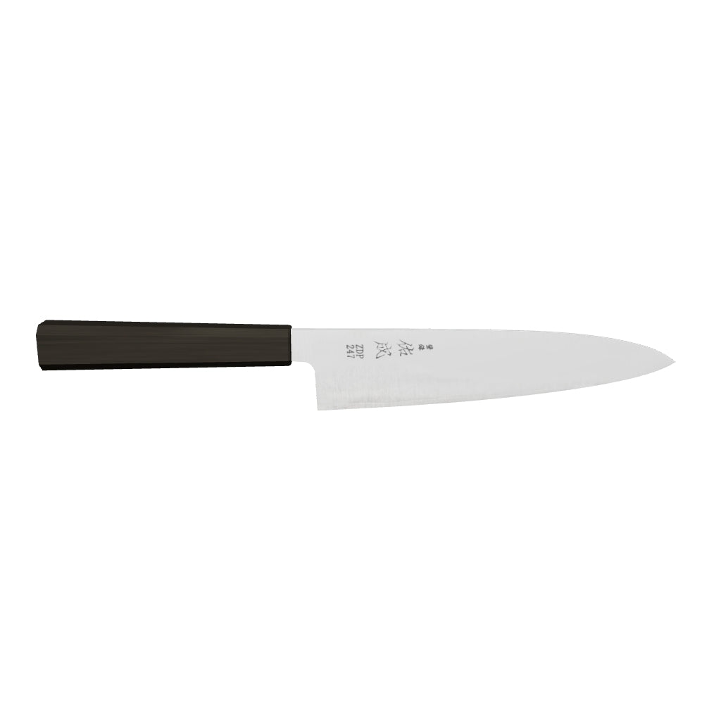 佑成 ZDP-247 髮絲紋 牛刀 210mm 黑檀木柄 3D 模型
