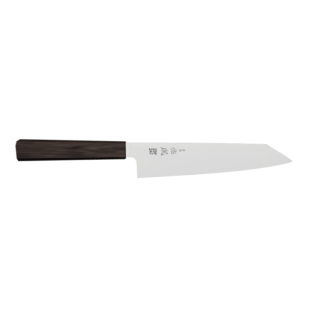 佑成 ZDP-247 髮絲紋 切付牛刀 210mm 黑檀木柄 3D 模型