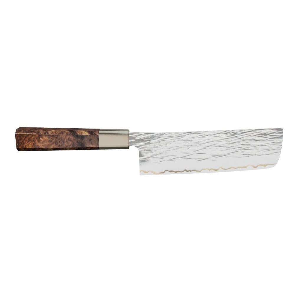 黑崎優 Raijin VG10W 菜切刀 165mm Knives and Stones 岩刃社 Amboyna 柄 3D 模型