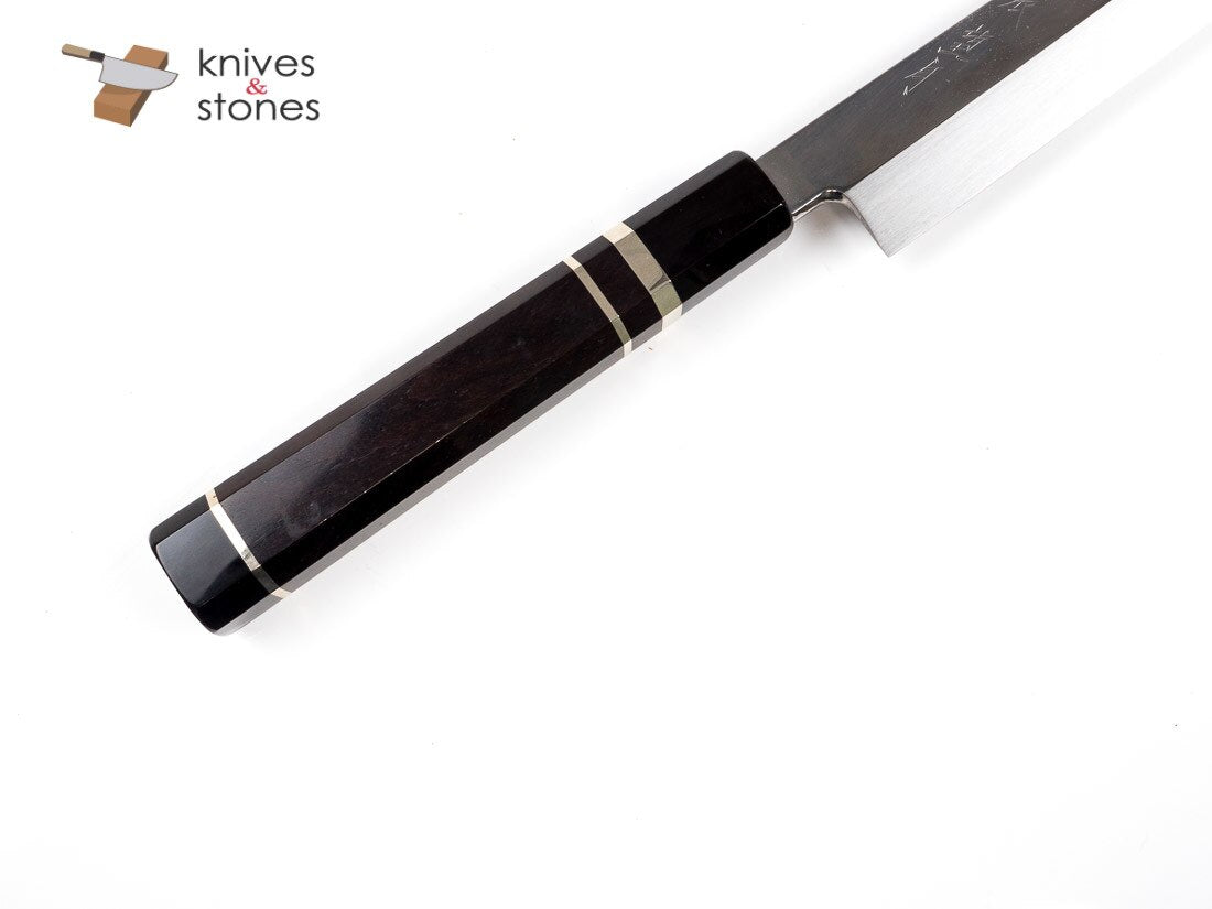 K&S Custom Ebony, Black Horn Ferrule Triple Spacer WA handle