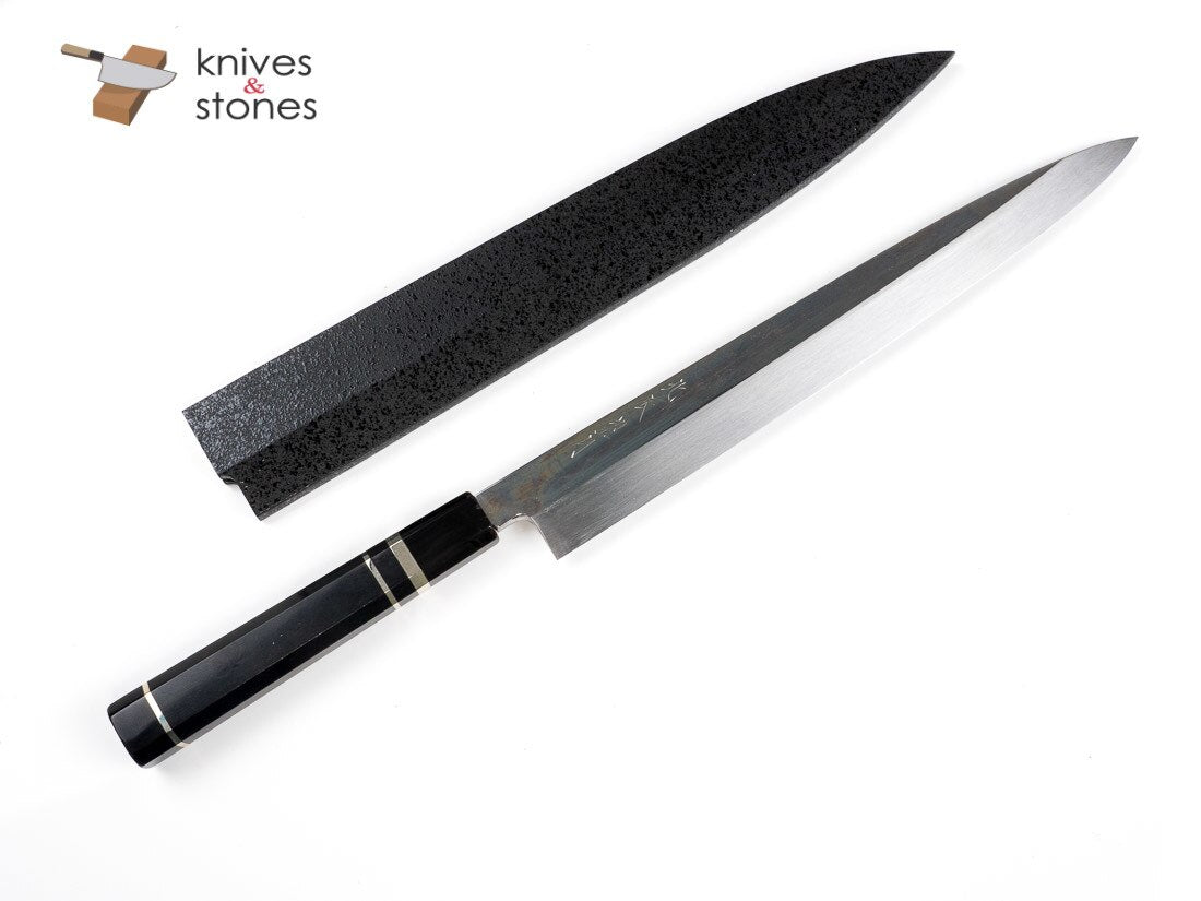 K&S Custom Ebony, Black Horn Ferrule Triple Spacer WA handle