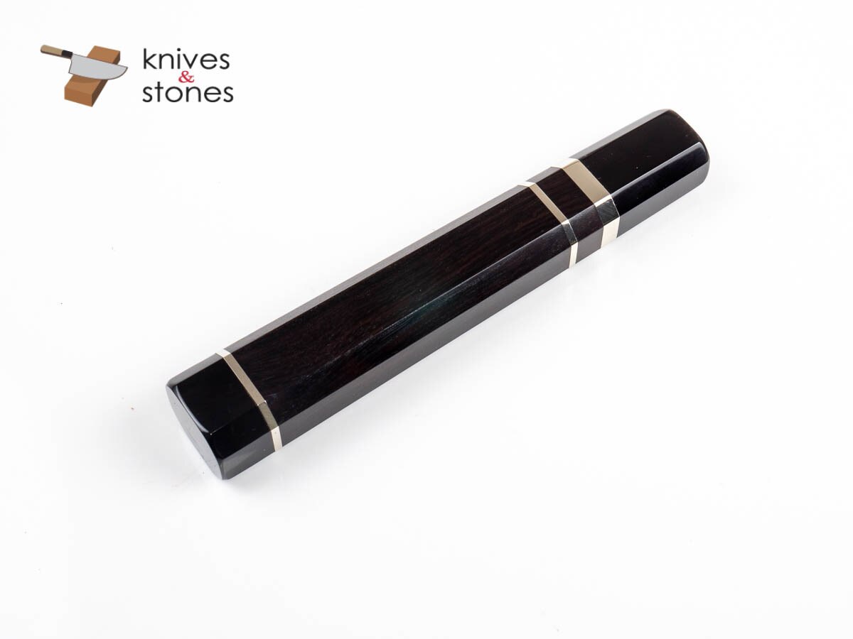 K&S Custom Ebony, Black Horn Ferrule Triple Spacer WA handle