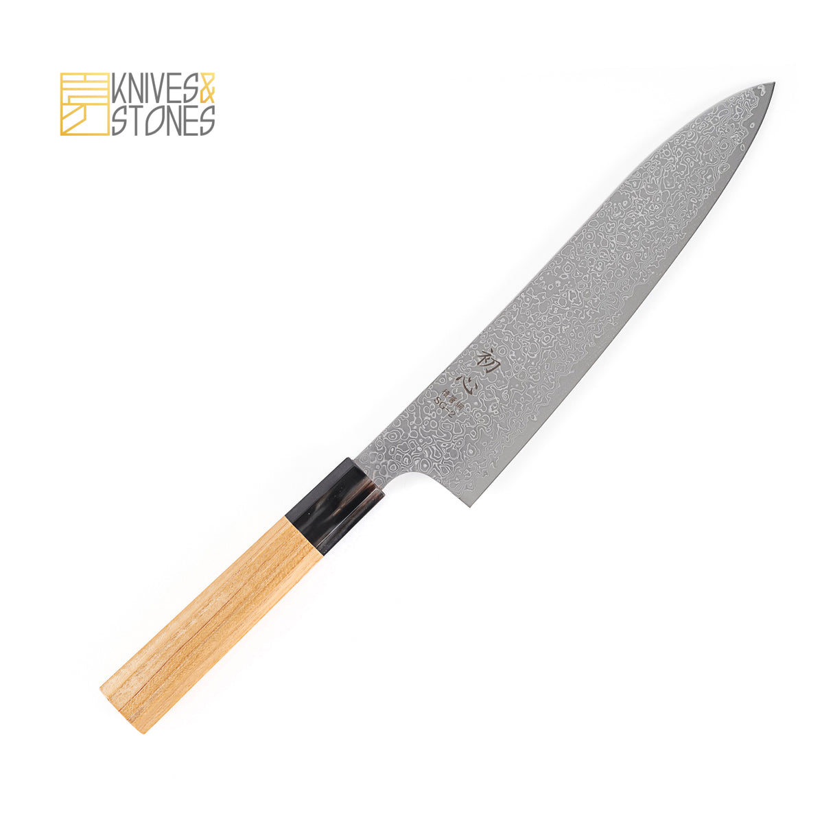 Hatsukokoro Saihyo SG2 Damascus Gyuto 210Teak Wood Handle