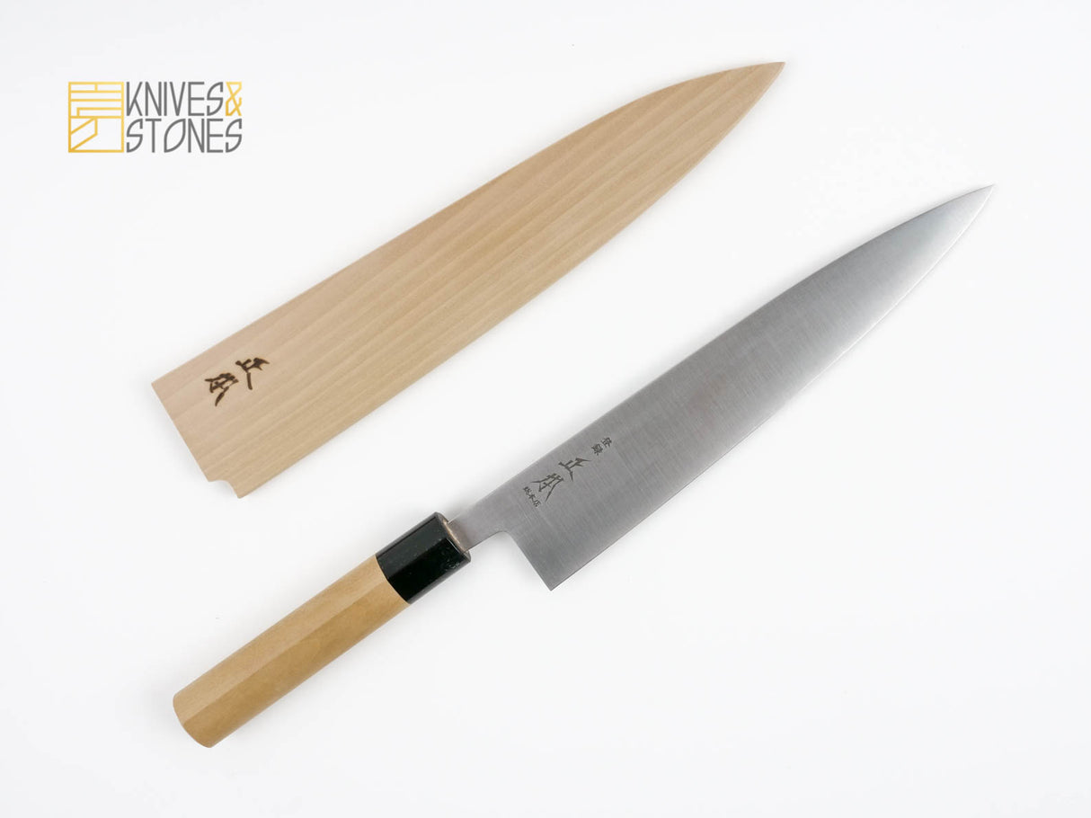 Masamoto Sohonten KS系列Gyuto 240毫米KS3124附Saya，黑色套圈