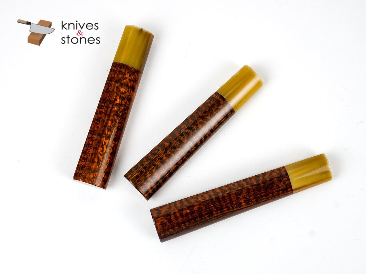 K&S Heart Shaped Snakewood Blonde Horn Handle