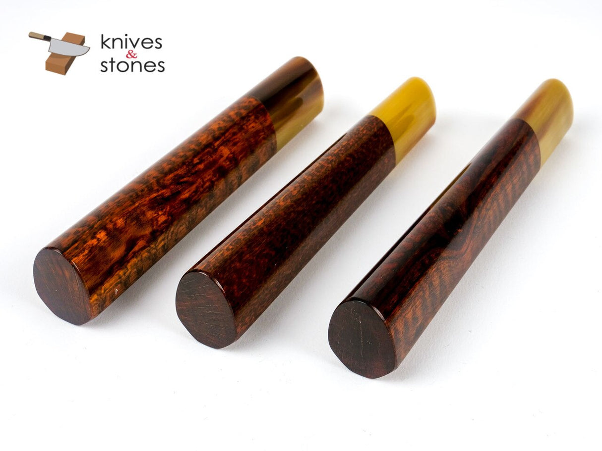 K&S Heart Shaped Snakewood Blonde Horn Handle