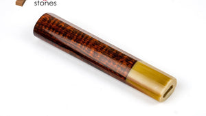 K&S Heart Shaped Snakewood Blonde Horn Handle