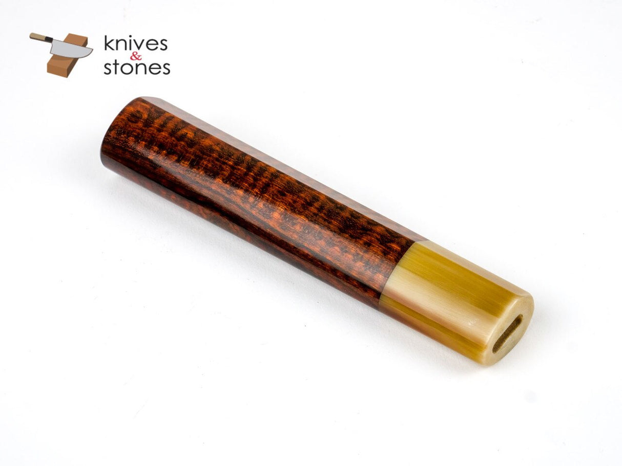 K&S Heart Shaped Snakewood Blonde Horn Handle