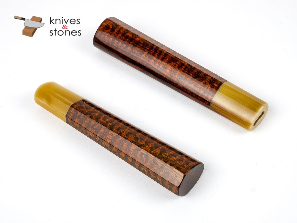 K&S Heart Shaped Snakewood Blonde Horn Handle
