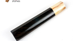 K&S Heart Shaped Ebony Blonde Horn Handle