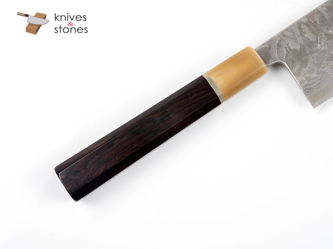 K&S Custom Ebony, Blonde - Marble Horn Ferrule Single Spacer WA handle